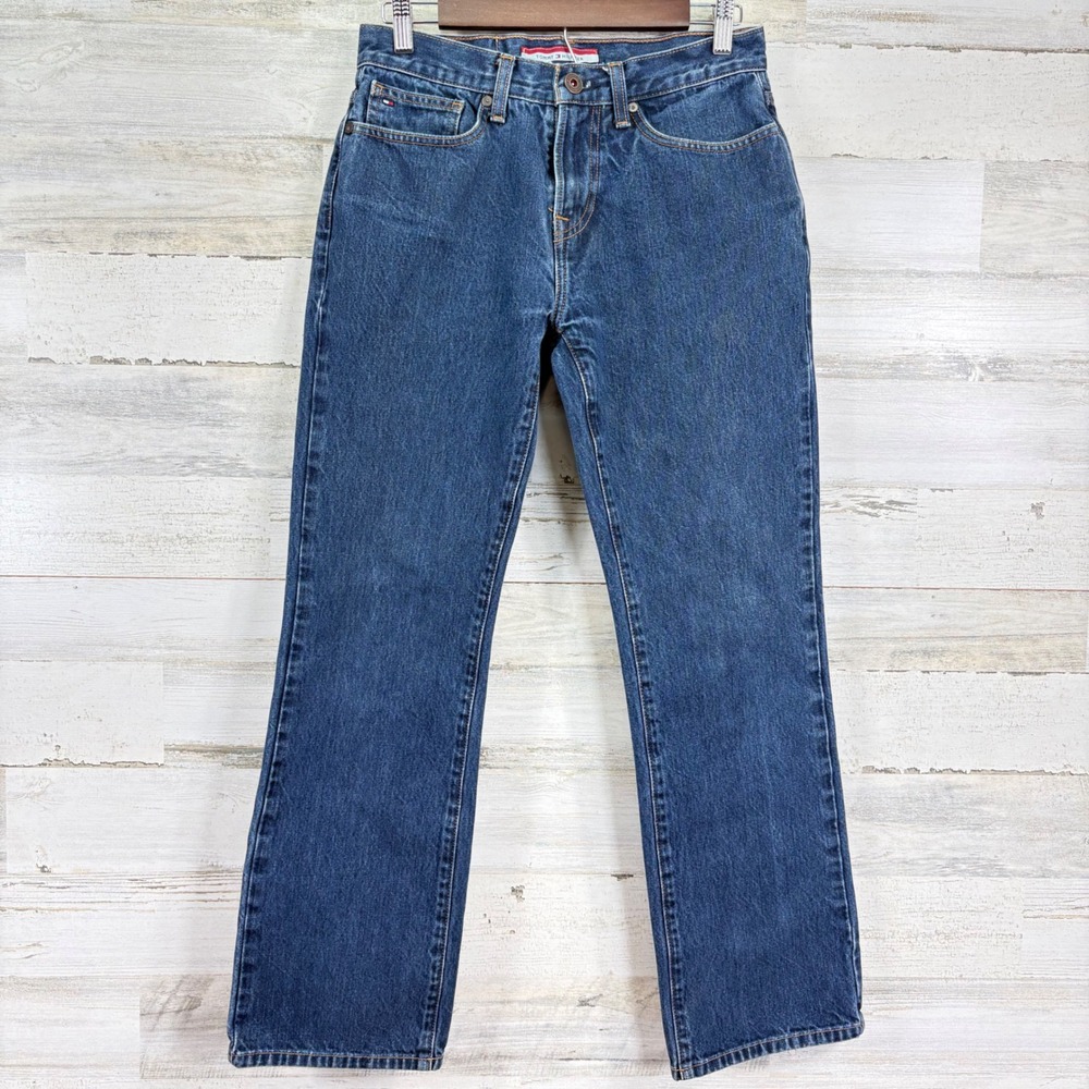 Tommy Hilfiger Jeans Mens‎ 28x29 Boot Cut Dark Wash Denim Pants